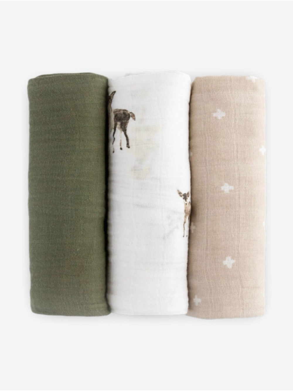 Little Unicorn Cotton Muslin Swaddle Blanket Set of 3 “Oh Dear” Like New